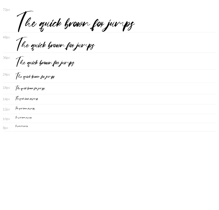 Origa Script Waterfall