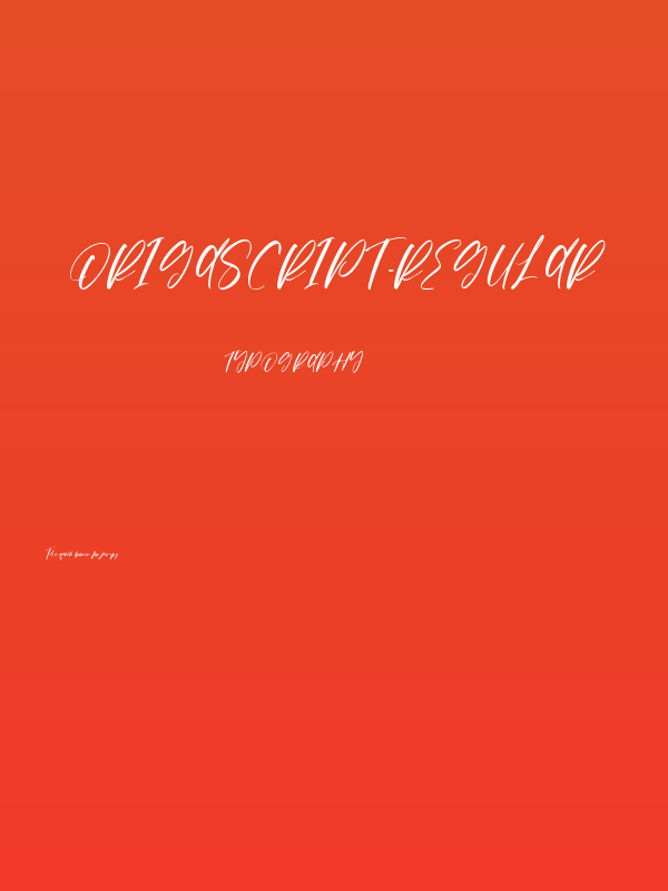 OrigaScript-Regular Poster