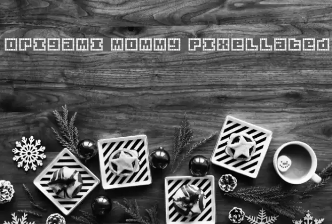 Origami Mommy Pixellated Font examples