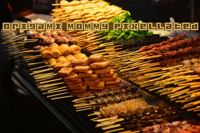 Origami Mommy Pixellated Font examples