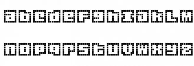 Origami Mommy Pixellated Font Litere mici