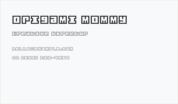 Origami Mommy Business Card