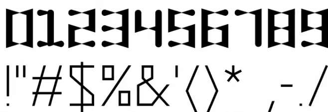 Origami Font OTHER CHARS