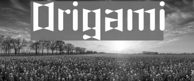 Origami Font examples