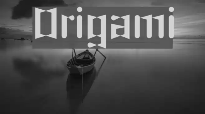 Origami Font examples