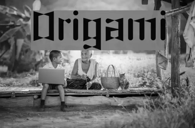 Origami Font examples