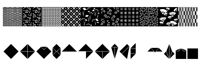 OrigamiBats Шрифта ДРУГИЕ символов