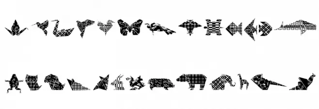 OrigamiBats Schriftart Kleinbuchstaben