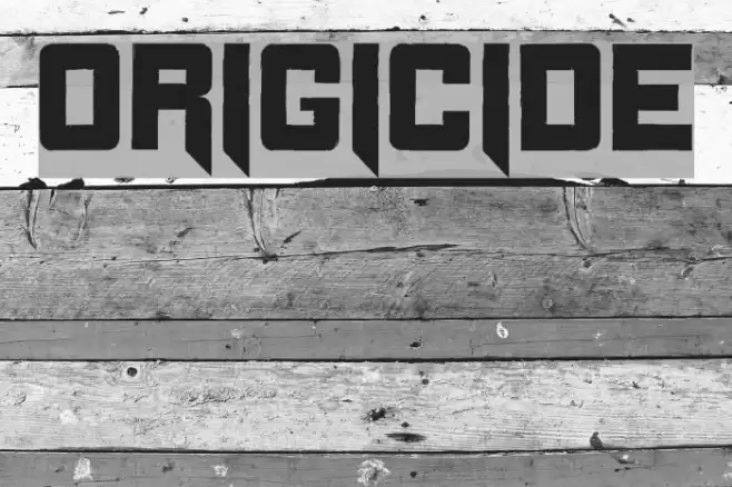 Origicide Font examples