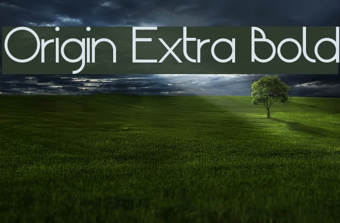 Origin Extra Bold Font examples