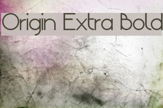 Origin Extra Bold Example 2