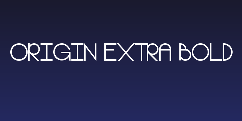 Origin Extra Bold Social Header
