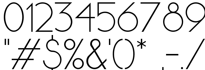 Origin Light Font OTHER CHARS