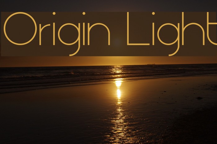 Origin Light Font examples