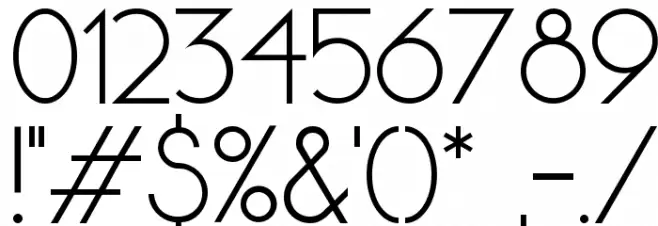 Origin Regular Font OTHER CHARS