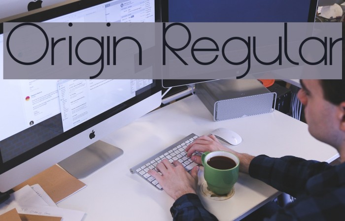 Origin Regular Font examples