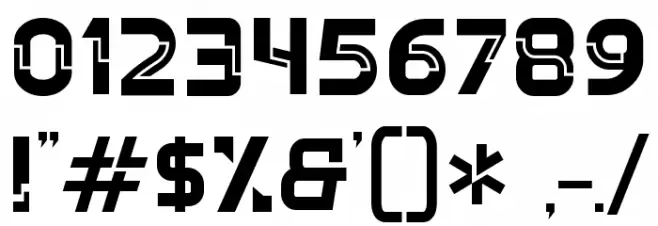 Origin Tech Demo Font OTHER CHARS