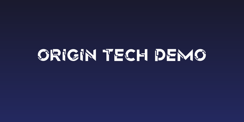Origin Tech Demo Social Header