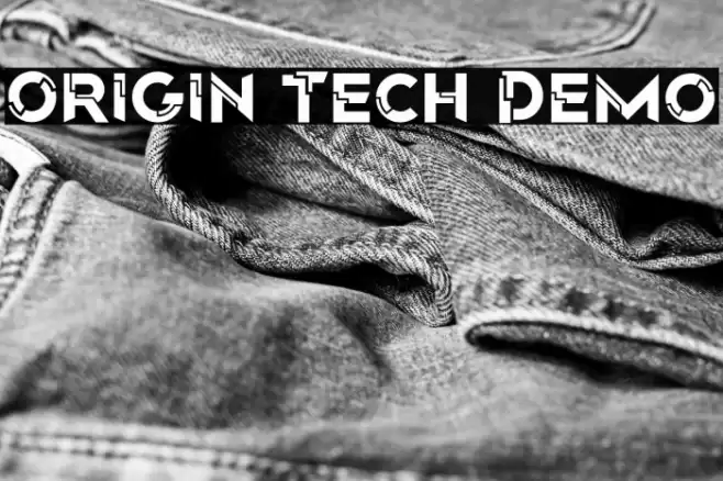 Origin Tech Demo Font examples