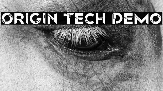 Origin Tech Demo Font examples
