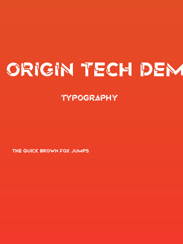 Origin Tech Demo Poster