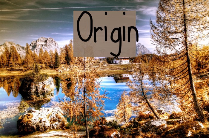 Origin Font examples
