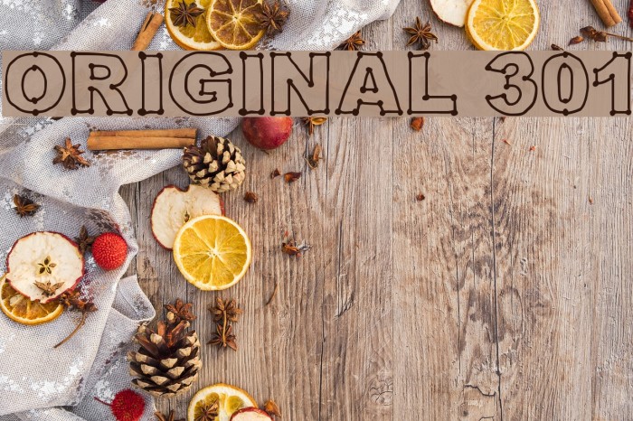 Original 301 Font examples