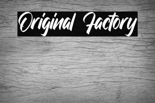 Original Factory Font examples