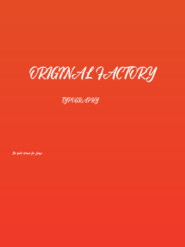 Original Factory Poster