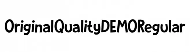 Original Quality DEMO Regular  baixar fontes gratis