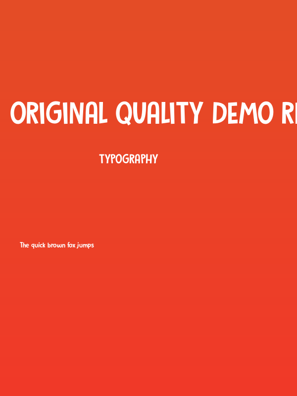 Original Quality DEMO Regular Poster