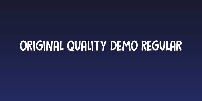 Original Quality DEMO Regular Social Header