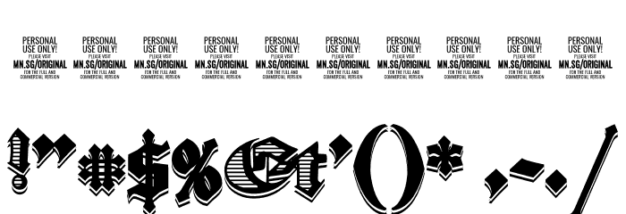 Original Shadow PERSONAL USE ONLY Shadow Font OTHER CHARS