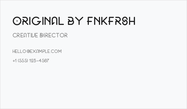 Original by fnkfrsh Business Card
