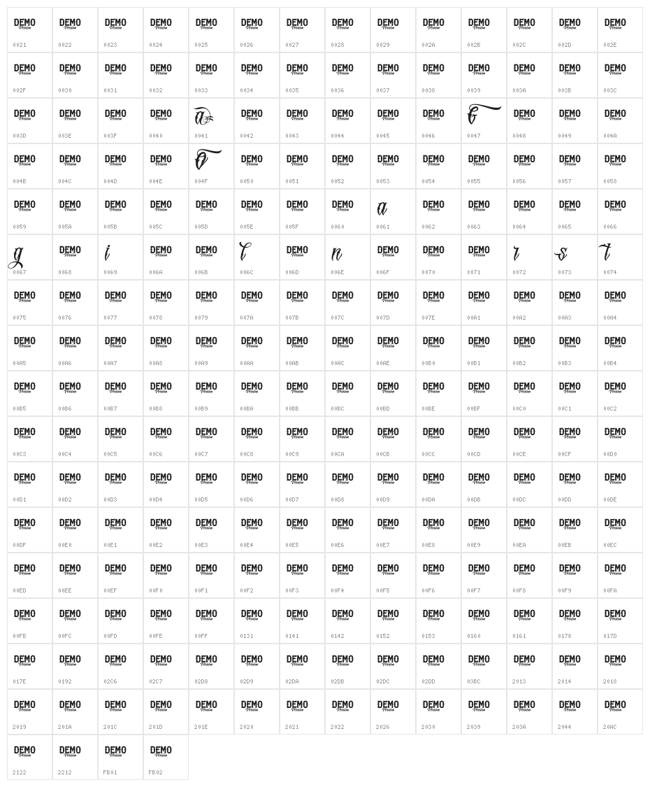 OriginalGangstA Character Map