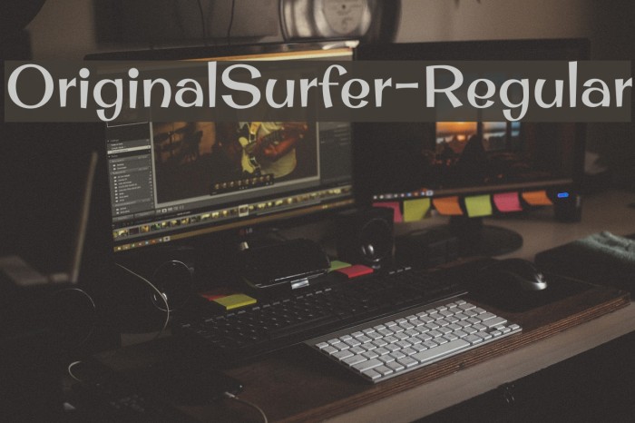 OriginalSurfer-Regular Font examples