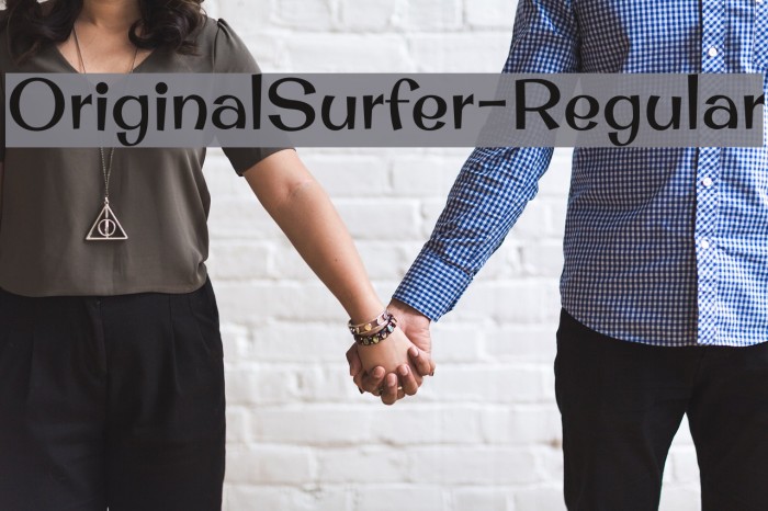 OriginalSurfer-Regular Font examples