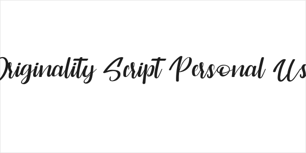 Originality Script Personal Use Logo
