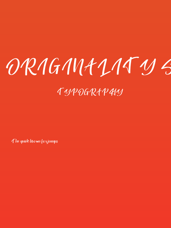 Originality Script Personal Use Poster