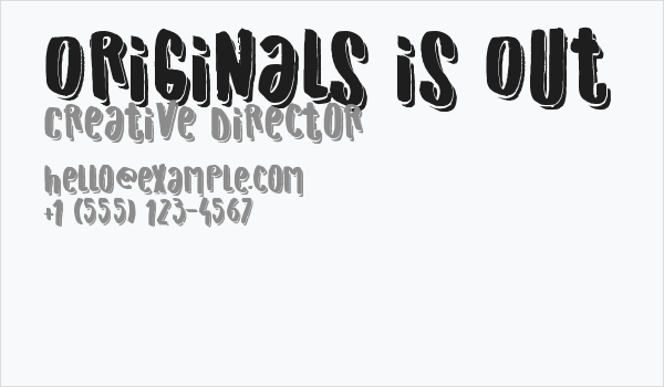 Originals is Out Business Card