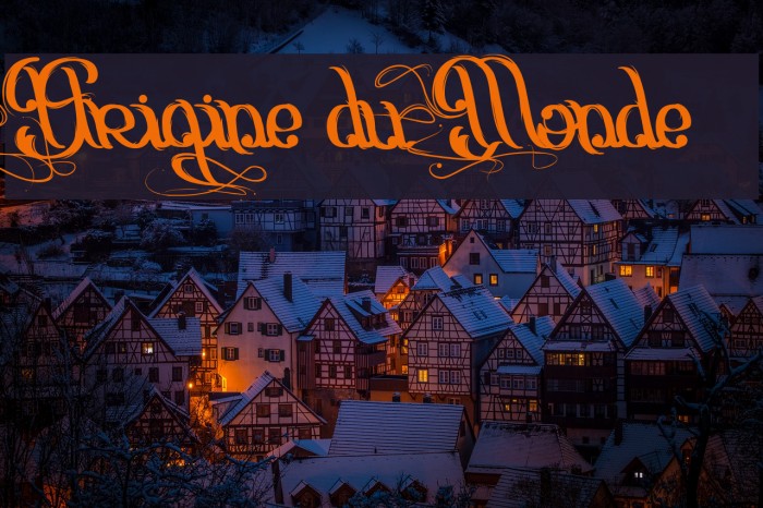 Origine du Monde Font examples