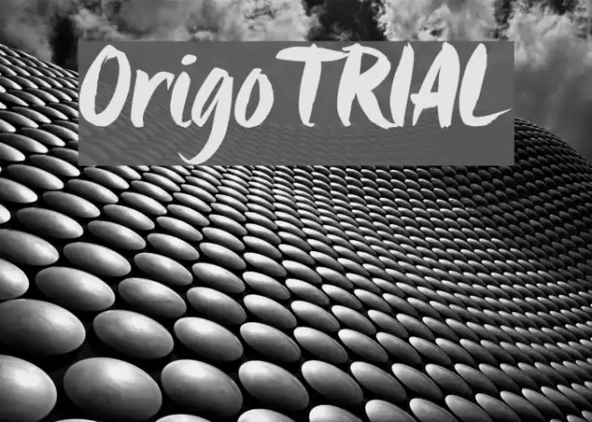 Origo_TRIAL Font examples