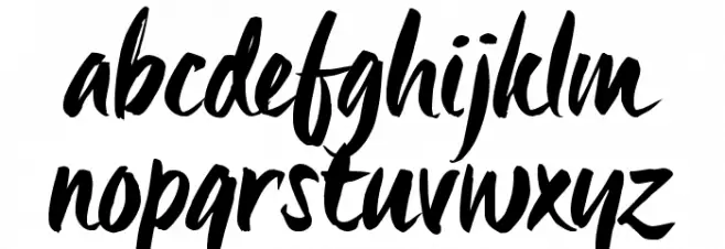 Origo_TRIAL Schriftart Kleinbuchstaben