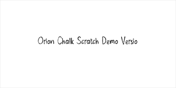 Orion Chalk Scratch Demo Versio Logo
