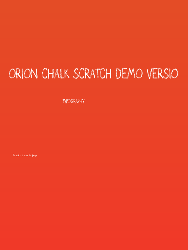 Orion Chalk Scratch Demo Versio Poster