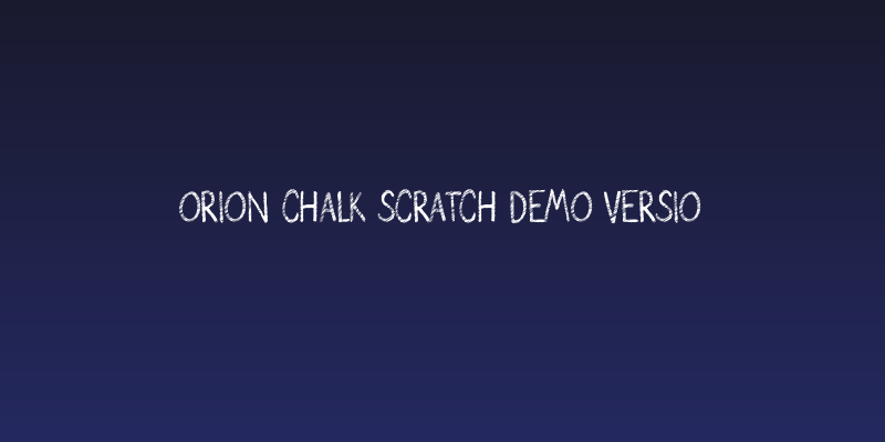 Orion Chalk Scratch Demo Versio Social Header