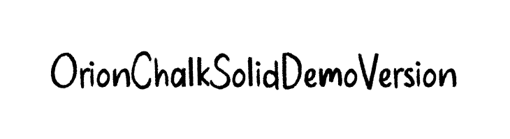 Orion Chalk Solid Demo Version  免费字体下载