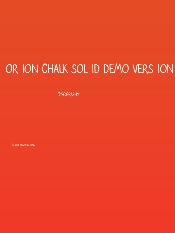 Orion Chalk Solid Demo Version Poster