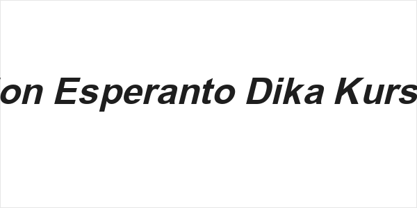 Orion Esperanto Dika Kursiva Logo