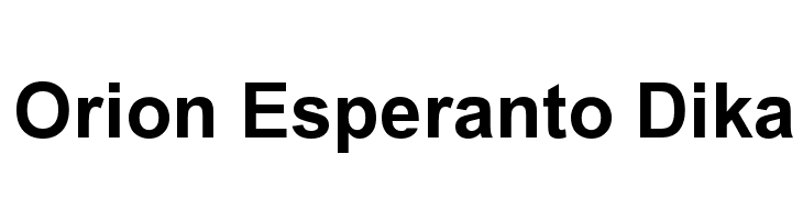 Orion Esperanto Dika Font